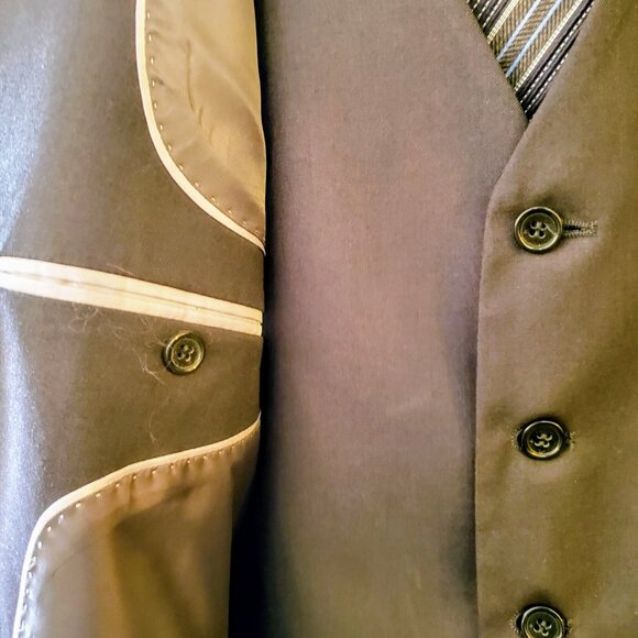 Alain Dupetit- 3pc Suit- Navy Blue -54 Reg - Picture 7 of 9